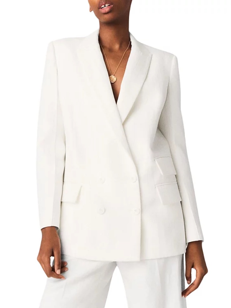 Vimawhite Double Breasted Suit Jacket